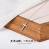 Diseño de Nicho Collar de Cruz de Plata de Ley S925 Colgante para Mujer Tendencia Personalizada CollarCruz