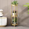 Suporte de Flores de Ferro Forjado para Sala de Estar, de Chão, Multicamadas, Varanda Interna, para Plantas Verdes, Suculentas, Orquídeas Pendentes, Rack para Vasos de Plantas