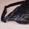 Bolso bandolera para hombre de gran capacidad, casual, con diseño plisado, personalidad, para el pecho, moderno, de calle, para motocicleta, retro, de negocios