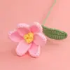 Tulipán de lana con abertura transfronteriza terminado, flor tejida a mano, flor de simulación tejida a ganchillo, regalo del Día del Maestro para el Día de San Valentín