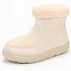 Botas de Nieve para Mujer 2026 Invierno Nuevo Estilo Puño de Gamuza Botas de Algodón hasta la Pantorrilla con Forro Polar Adicional y Engrosamiento Versátiles Cálidas Botas de Algodón Birkenstock para Mujer