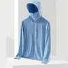 Ropa de Protección Solar de Seda de Hielo para Hombre, Estilo Delgado para Pareja, Chaqueta Transpirable de Malla Versátil de Talla Grande para el Verano