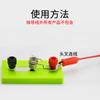Cable físico/una pinza de cocodrilo Horquilla de cableado de una cabeza Cable de conexión de circuito eléctrico escolar primario en forma de U