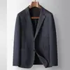 Traje Casual para Hombre 2026 Otoño/Invierno Lujo Ligero Negocios Mezcla de Lana Blazer de Botonadura Única para Hombres de Mediana Edad y Jóvenes