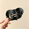 Presilha de Cabelo Bico de Pato Oval Plano com Bolinhas em Formato de Coração, Piranha de Cabelo de Alta Qualidade para Penteados Presos, Presilha para Parte de Trás da Cabeça, Acessório de Cabelo Tipo Piranha