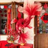 Decoración de fondo de habitación de boda con peces koi, adornos colgantes, decoración de escena atmosférica de peces koi, accesorios para fotos de boda y compromiso