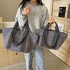 Bolso Cruzado Portátil Estilo Mori Simple para Mujer Ins Estilo Coreano de Moda Bolso Tote con Letras Ruiying Bolso Grande Bolso de Viaje Casual