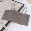 Camisola pequeña de encaje 3052, top de tubo fino de verano, ropa interior para mujer, antiexposición, envuelta en el pecho, tirantes finos para los hombros, base trasera de belleza