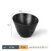 Vajilla de melamina A5 plato para olla caliente negro creativo plato para barbacoa barbacoa imitación porcelana plato rectangular para carne tazón comercial