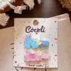 Presilhas de Cabelo Infantis Estilo Coreano para Primavera e Verão com Estampa de Animais para Meninas, Elásticos Fofos para Rabo de Cavalo que Não Danificam o Cabelo