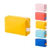 Bolsa de maquillaje de PU estilo coreano, portátil, moderna, linda bolsa de tocador de mano para mujer, bolsa de almacenamiento impermeable
