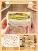 Bolsa de Papel Especial Grado Alimenticio a Prueba de Grasa para Hamburguesas para Envolver Sándwiches, Caja Auto-Sellante Apta para Microondas para Bolas de Arroz y Pasteles de Mano