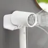 Suporte de Secador de Cabelo sem Furos Prateleira Suspensa para Banheiro Suporte de Secador Montado na Parede do Banheiro Artefato de Armazenamento