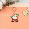 Llavero de Navidad de PVC, llavero 3D de dibujos animados de Santa Claus navideño lindo, colgante para estudiante, regalo pequeño