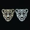 Nueva cabeza de leopardo acrílica con diamantes, accesorios de aleación para bricolaje, funda para teléfono móvil, decoración de salida de aire de coche, hebilla de material