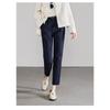 Calça Cigarrete Feminina Nova Moda Primavera 2025 Textura Solta Calça Cigarrete Nove Pontos Feminina Efeito Emagrecedor Calça Casual