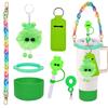 Accesorios Stanley Colgante de Monstruo Elfo de Dibujos Animados Nudo de Flor de Durazno Tejido Cuerda Portátil Amor de San Valentín Tapa de Paja