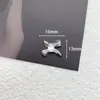 Joia de Liga Simples Branca com Cravação de Diamante K Acessórios de Laço de Amor Brincos de Temperamento Acessórios de Cabelo Capa de Celular Material DIY