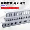 Canaleta de PVC Canaleta Industrial Ignífuga Gabinete de Distribución Caja de Control Canaleta para Líneas Montada en Superficie Tarjeta de Cableado de Plástico Canaleta Gris