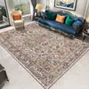 Alfombra persa vintage para sala de estar y dormitorio, alfombra grande, fácil de mantener, alfombra para sofá y mesa de centro, felpudo de lujo ligero marroquí