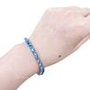 Pulsera de tenis de cristal azul claro afilado con degradado azul marino topacio azul simulado joyería de lujo de alta gama para mujer