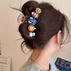 Pasador de Pelo de Dibujos Animados Coreanos Lindo con Lazo para Mujeres en la Parte Trasera de la Cabeza, Tamaño Grande, Gama Alta, Versátil Pasador Accesorio para el Cabello