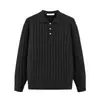 Pronta Entrega Transfronteiriça Luxo Leve Estilo Old Money Masculino Outono Inverno Casual Negócios Camiseta Tricô Trançado Gola Lapela Manga Longa POLO Malharia