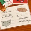Cuaderno de Navidad de dibujos animados para estudiantes, mini cuaderno lindo tamaño de bolsillo A7, regalo de papelería navideña