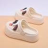 Zapatos Croc Sandalias de Verano para Mujer para Exterior Sandalias de Plataforma Elevadora Eva Antideslizantes Resistentes al Desgaste Transpirables Pantuflas de Punta de Cachorro de Dibujos Animados