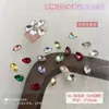 Decorações de Nail Art com Strass de Flor de Cinco Pétalas Gota d'Água, Acessórios de Strass Florais Coloridos Brilhantes Rosa Champagne com Base Pontiaguda para Ponta dos Dedos