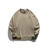 WANLEGETU Estilo Japonês Retro Contraste de Cor Em Torno Do Pescoço Top Estilo Campus Estudante Casual Pulôver Suor W2398 Para Homens E Mulheres