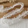 Accesorios con Adorno de Encaje Materiales DIY Decoración Ropa de Muñeca Cinta Volantes Pliegues Soporte Hecho a Mano Abanico