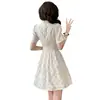 Nuevo Estilo de Verano 2024 Nuevo Vestido Cheongsam Corto Blanco Chinoiserie Falda Corta Pequeña Slim Falda Blanca Pequeña Verano para Mujer