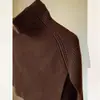 Chal de Punto Maillard de Nuevo Estilo Super Fino Mezcla de Lana Merino Cuello Alto Abertura Múltiples Formas de Usar Bufanda Grande