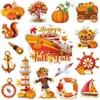 Bestseller transfronterizo otoño Acción de Gracias imanes para refrigerador personalizados para el hogar ventana puerta de garaje imanes fiesta decoración del hogar