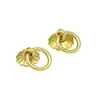 Nuevo Tirador de Anillo Amarillo Antiguo Estilo Chino de un Solo Agujero para Cajón de Botiquín, Tirador Circular Dorado de un Solo Agujero, Accesorios de Manija para Caja de Regalo