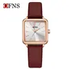 Reloj de Cuarzo Oufani para Commuter con Caja de Aleación, Elegante Reloj para Mujer, Resistente al Agua 30m, Alta Estética, Reloj de Pulsera Cuadrado para Mujer