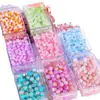 Accesorios DIY para joyería de cuentas, degradado multicolor, varios estilos, kit de materiales DIY de pulsera de cuentas sueltas simple y a la moda