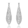 Pendientes Borsalina Populares Europeos y Americanos Completamente de Diamante Combinan con Todo Lujo Ligero Pendientes para Club Nocturno Pendientes de Cadena con Garras Completamente de Diamante con Borla