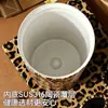 Vaso de Paja con Estampado de Leopardo, Vaso Térmico para Dos Bebidas, Taza de Café, Vaso de Agua Fría de Aspecto Elegante para Niñas, Vaso Portátil Creativo para Coche