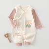 Mameluco de Velvete Suave para Bebé de Primavera y Otoño, Mono para Bebé sin Costuras, Ropa de Estilo Monje para Recién Nacido, Ropa Unisex para Bebé Mariposa al por Mayor