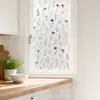 Impressão UV adesivo de vidro fosco Flores silvestres esparsas Padrão decorativo para janela atacado