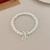 Colección Perla Estrella: Pulsera en Capas de Perla Rosa Nebulosa y Fragmentos Plateados, Estilo de Lujo Ligero de Tres Capas de Gama Alta, Pulsera Suave y Elegante