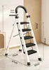 Escalera de Pasos Plegable, Escalera de Tijera Multifuncional de Alta Resistencia para el Hogar, Acceso a Trabajos de Bricolaje en Interiores