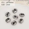 Accesorios de material para collar y pulsera hechos a mano DIY, flor cuadrada de oso lindo de cerámica en blanco y negro, garra de gato, cuentas, todo a juego