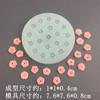 Molde de Silicona Mini de 20 Cavidades Flor de Cerezo DIY Mini Molde de Gota de Yeso con Forma de Rosa Doblez de Chocolate