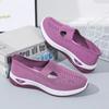 Zapatos de Madre Verano Cómodos Transpirables Suela Suave Edad Media Casual Zapatos de Mujer Planos Malla Calada Zapatos de Tela de Pekín Antiguos para Mujer
