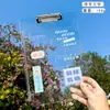Pasta de Arquivo A4 Inspiradora Porta Documentos de Escritório Papel de Teste Suporte para Estudante Acrílico Transparente Bloco de Notas Placa de Espuma Clip Atacado