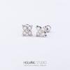 Acero Titanio 316L Chapado en Oro Cobre Micro Zircón Arete de Tuerca de Tornillo Bola de Tornillo Pendientes de Moda Comercio Exterior Europeo y Americano Pendientes de Perforación
