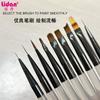 Kit de pincéis para nail art de dupla ponta transparente cor café chá japonês caneta de pintura linha fina pintura flor vinheta varredura gradiente caneta de construção